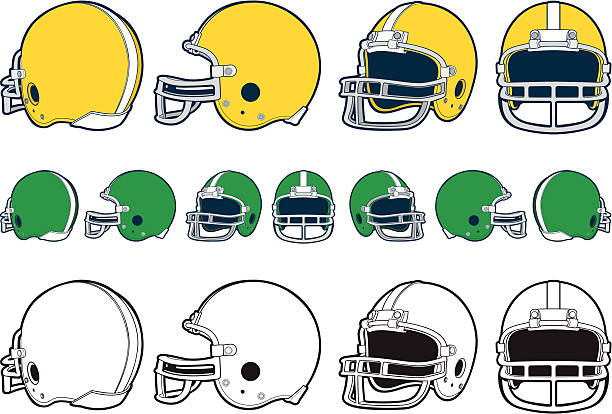 Football Helmet vector art illustration