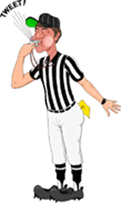Cartoon Football Referee With