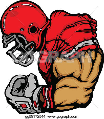 Football Vector Graphic Template wi u0026middot; Football Player With Helmet Cartoon