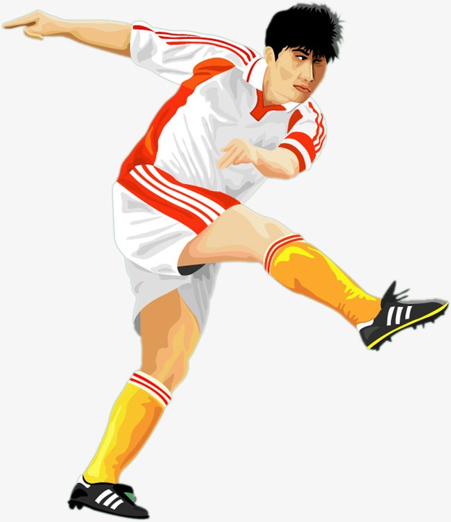 athlete, Play Football, Footb - Footballer Clipart
