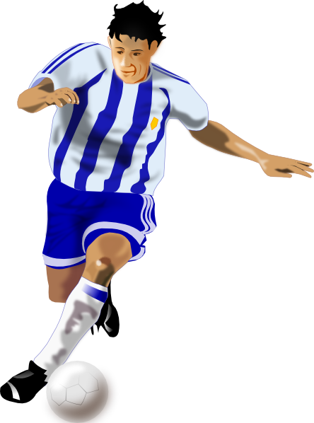 Download this image as: - Footballer Clipart