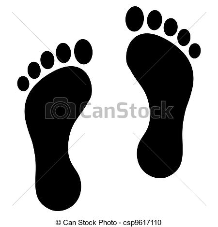 ... Footprint black - Eco / global warming conept: black.
