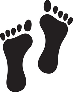 ... Footprint Clip Art - clip - Footsteps Clipart