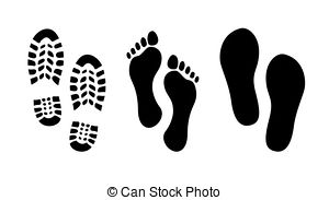 . ClipartLook.com Footprint, shoes and sandals print - illustration