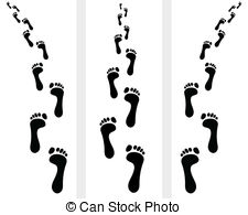 Footprints. Isolated footprin
