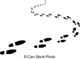 Footprints. Isolated footprin