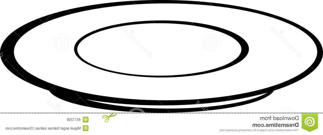 Plate Black And White Clipart