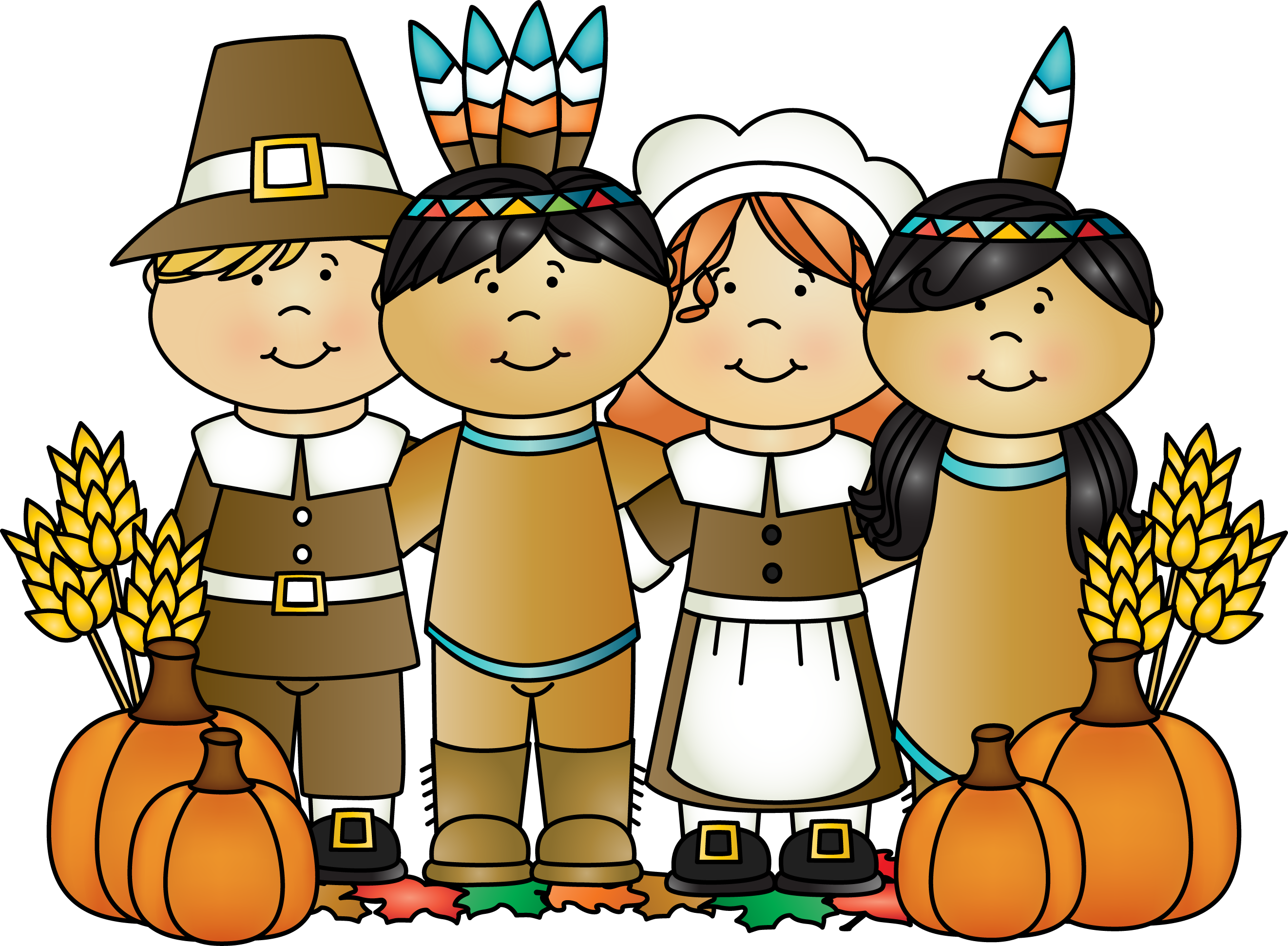 For Kindergarten Clipart . One of the Indians who was called Squanto came to help the Pilgrims for a while