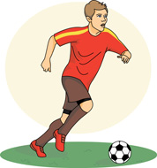 for soccer ball.sports . - Clipart Soccer Player