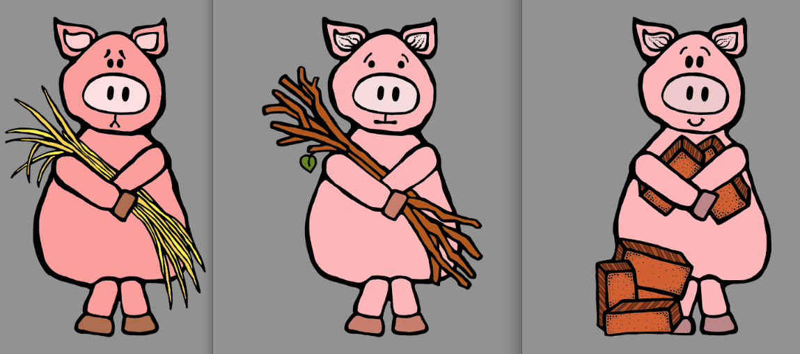 For The Three Little Pigs So  - Three Little Pigs Clip Art