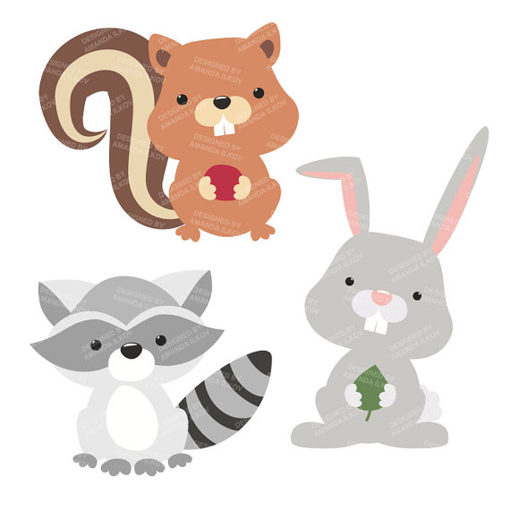 ... Forest Animal Clipart, Woodland. ◅