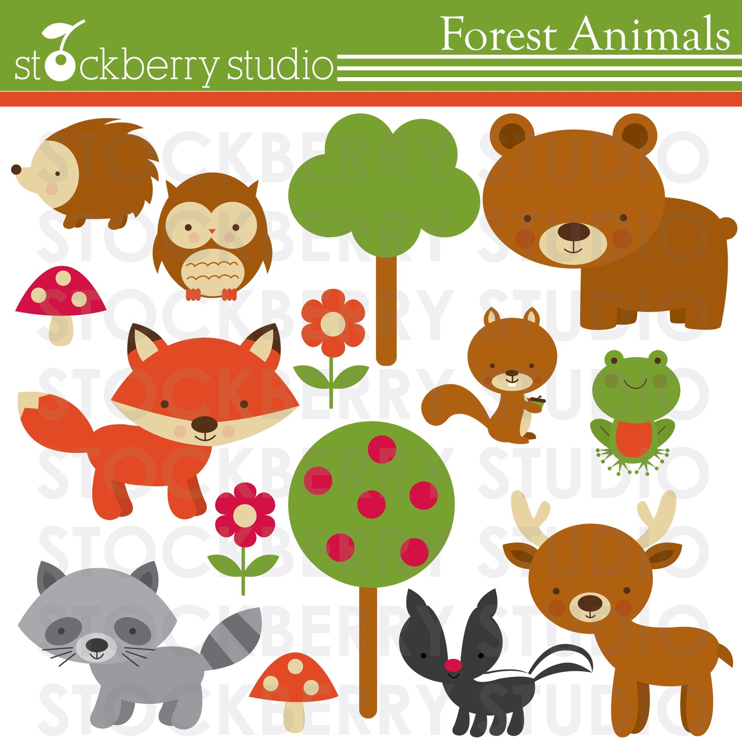 Forest Animals Personal And Commerical Use By Stockberrystudio