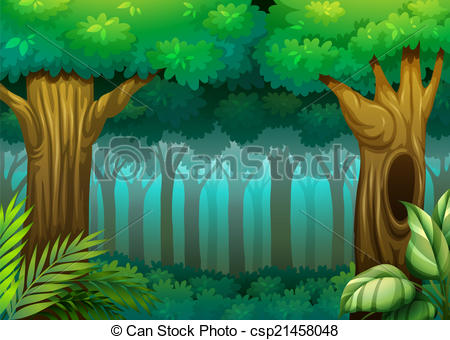 Deep Forest - csp21458048 - Forest Clipart