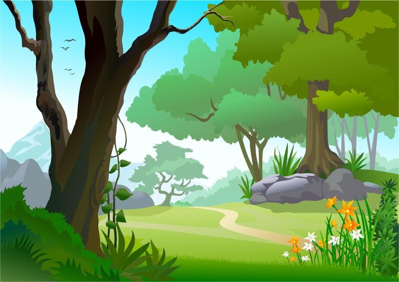 Stylized Forest Stock Illustr