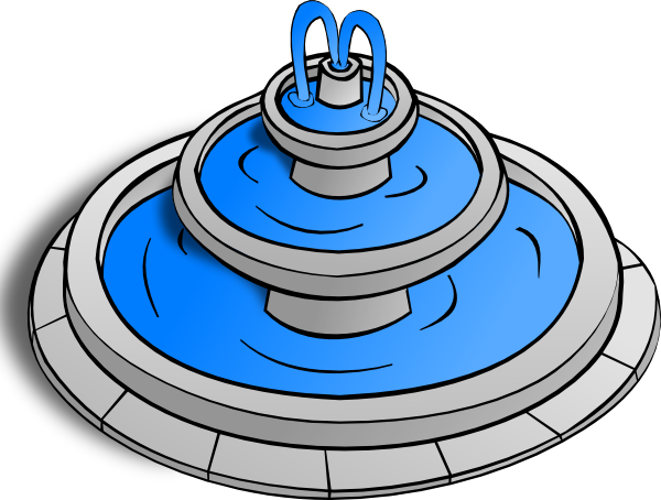 Tiered fountain. Vector.