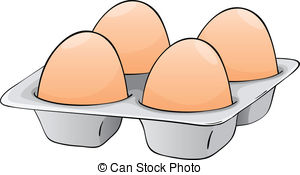 four eggs - illustration of f - Eggs Clip Art