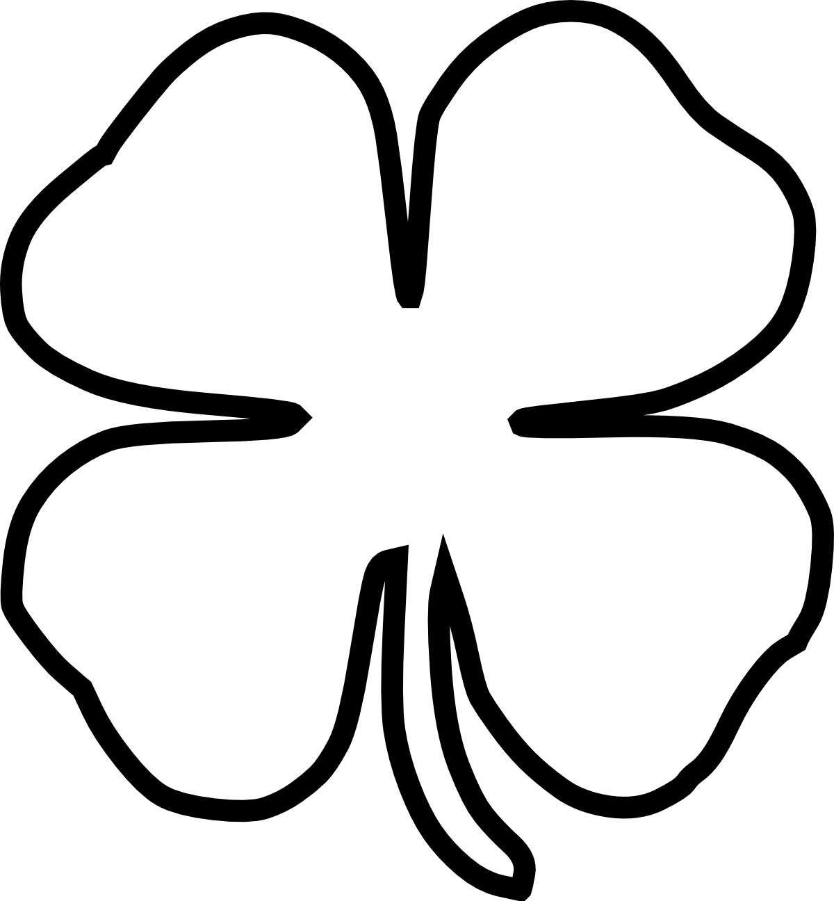 Four Leaf Clover Border Vector: AI and EPS Downloads
