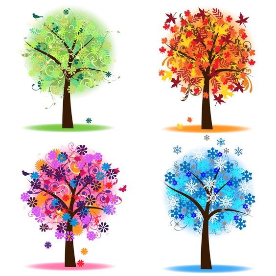 Four Seasons Trees Clipart Clip Art, Spring Summer Winter Fall Autumn Clip Art Clipart -