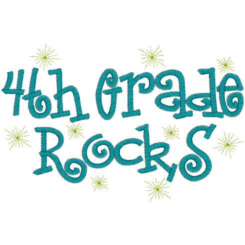 Fourth Grade Rocks Clipart #1