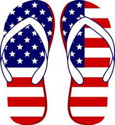 fourth of july clipart | Clip Art of a pair of American Flag