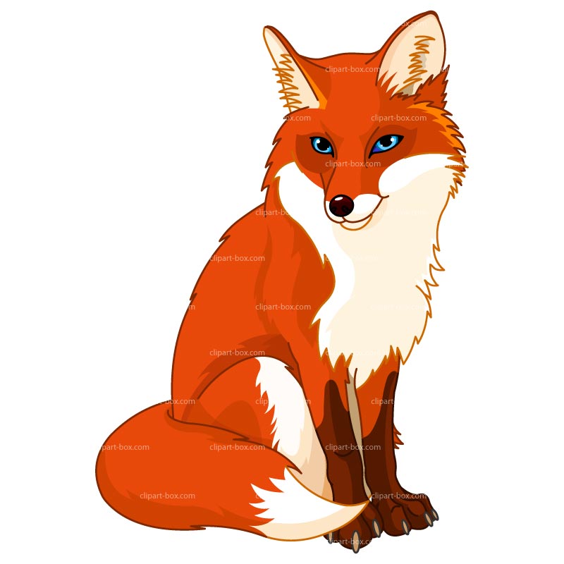 Fox Clip Art Black And White  - Red Fox Clipart