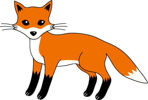 Fox clip art black and white  - Free Fox Clipart