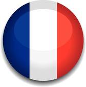 ... france flag button ... - French Flag Clipart