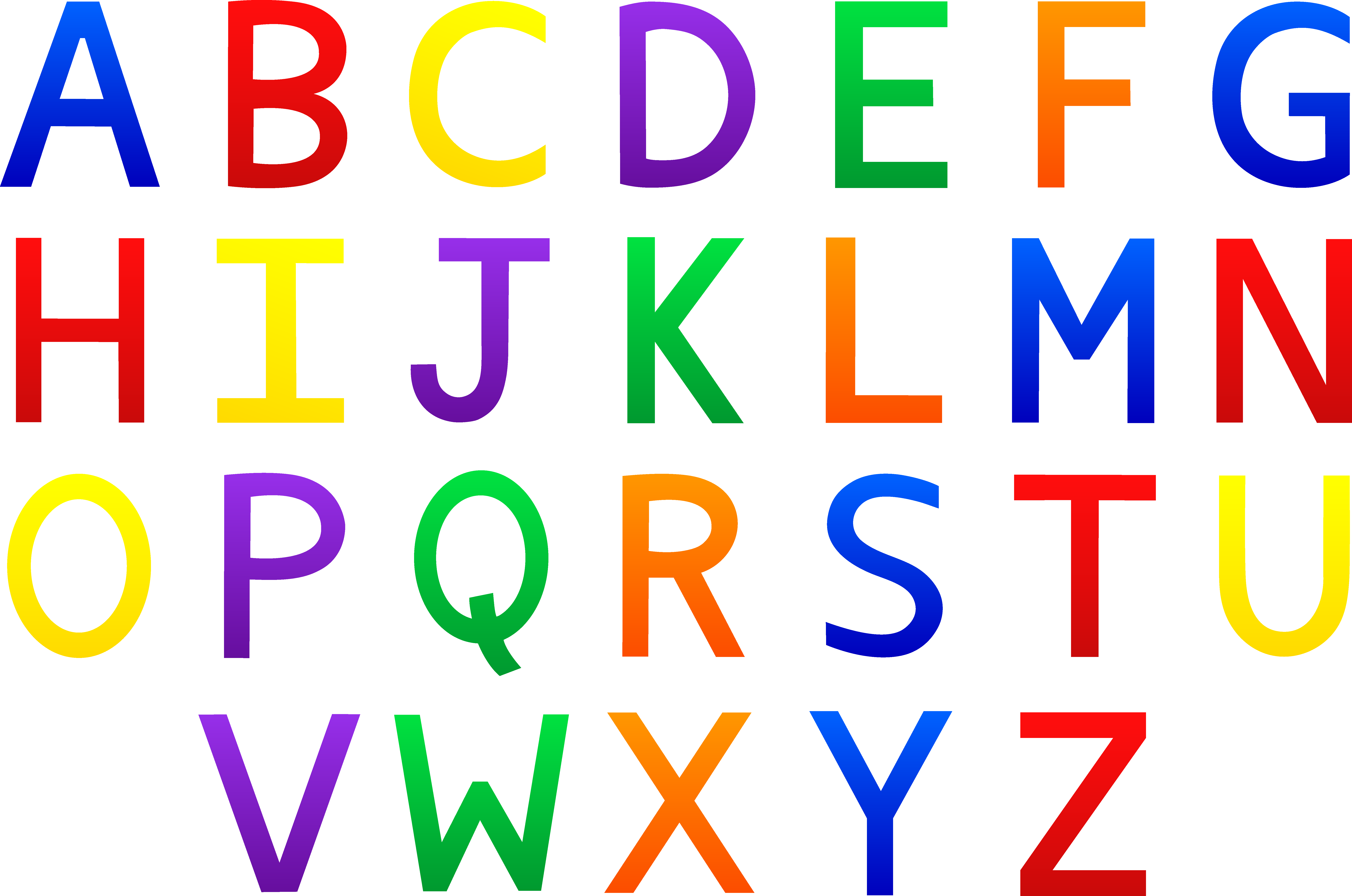 Clip art alphabet and student