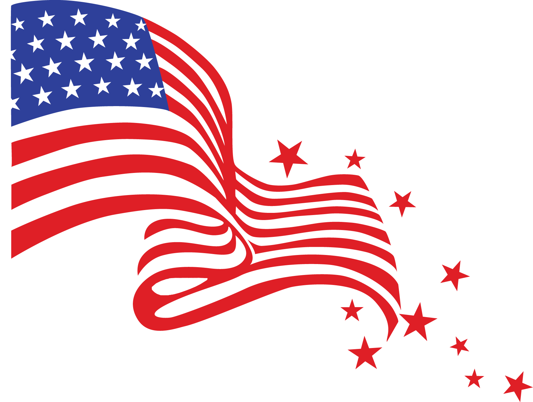American Flag Banner Clipart 