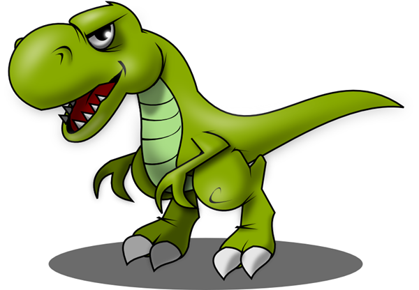 ... T rex clipart black and w