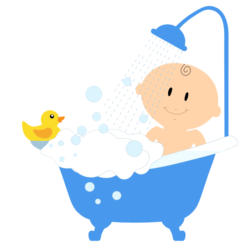 Free Baby Boy Taking Bath Cli - Baby Boy Images Clip Art