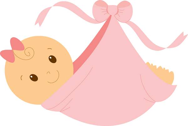 Free baby girl clipart