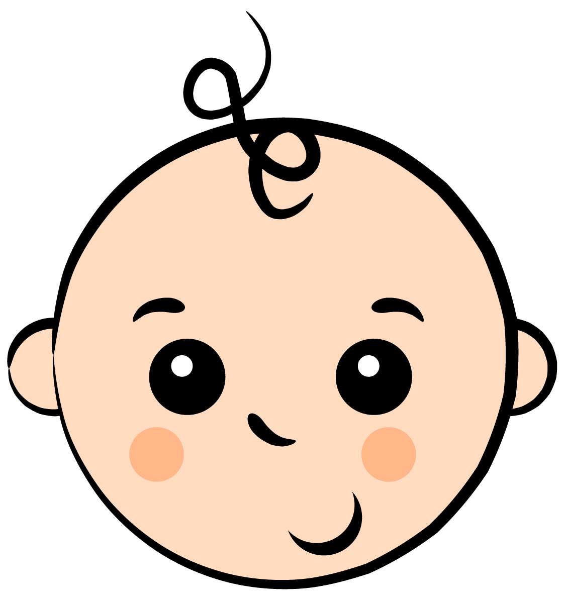 Free Baby Shower Clip Art Bor - Baby Face Clip Art