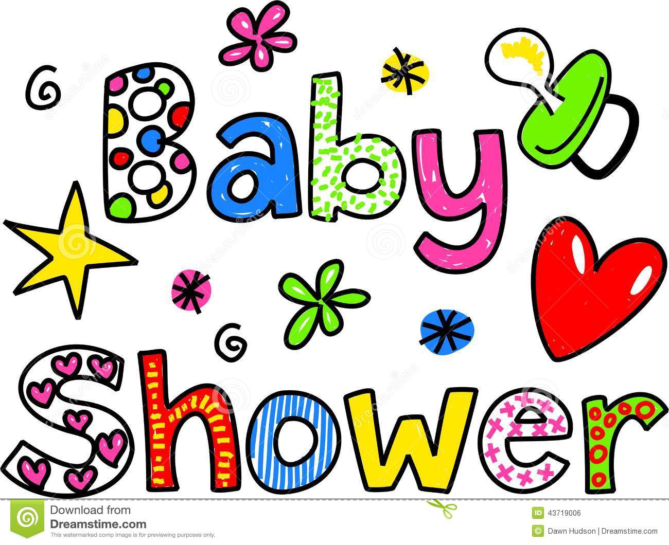 Free Baby Shower Clipart. Baby Shower Cartoon Text .