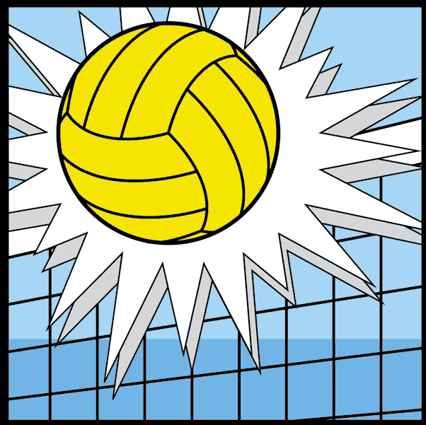 ... Free Beach Volleyball Sports Clipart Art: pretty colorful work of art design volleyball decoration showing