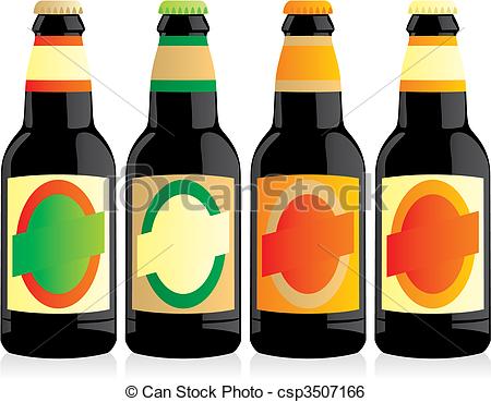Free Beer Bottle Clipart. Vector - vector illustration .