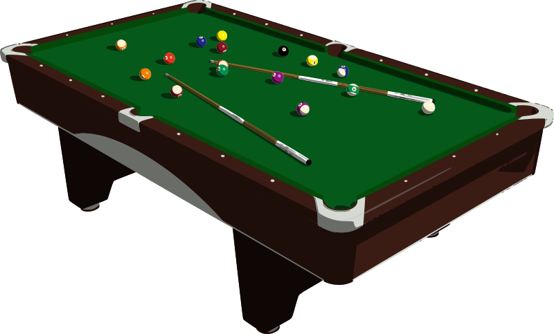Free Billiard Table Clip Art - Pool Table Clipart