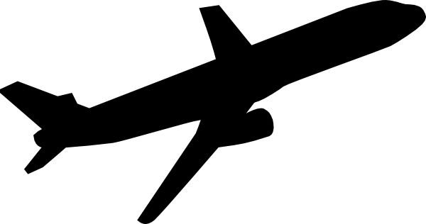 airplane clipart black and wh