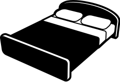 Free Black and White Bedroom Clipart