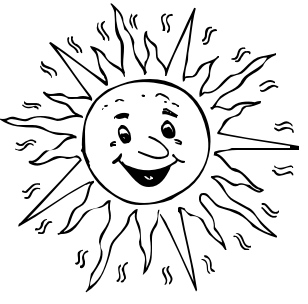 Free Black And White Clipart  - Sun Black And White Clipart