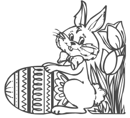 Free Black and White Easter C - Easter Clip Art Black And White
