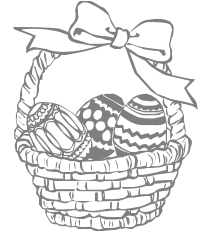 Free Black and White Easter Clipart