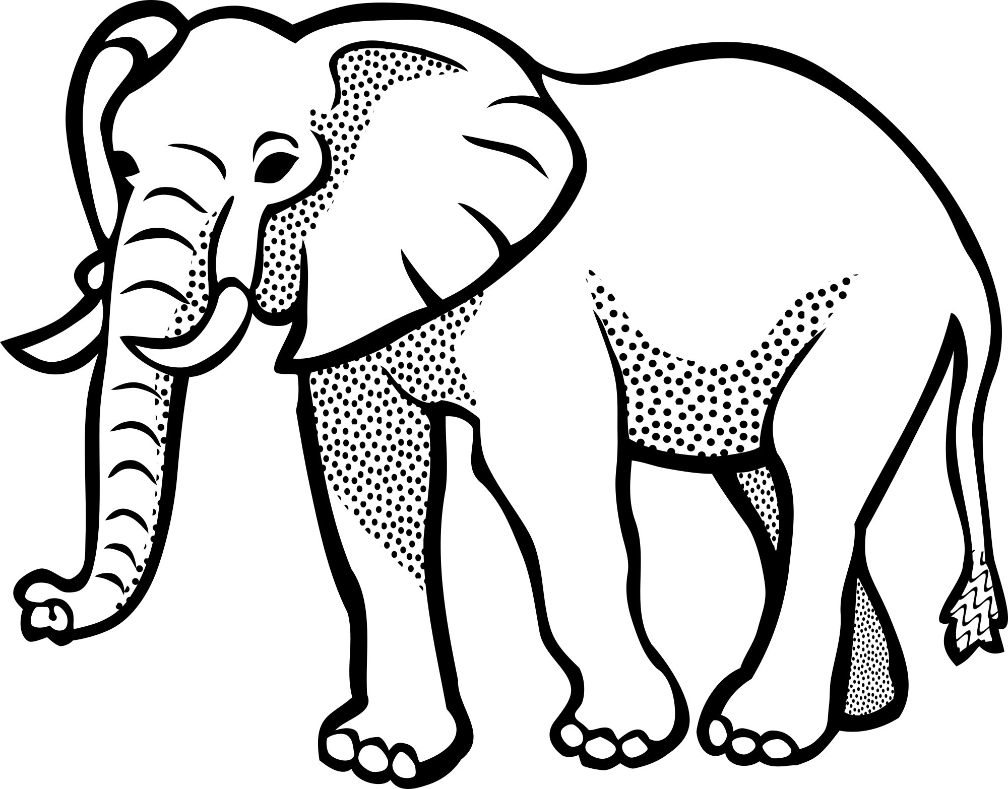 Elephant Clipart Black And Wh