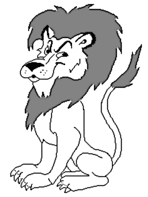 Free Black and White Lion Cli - Lion Black And White Clipart