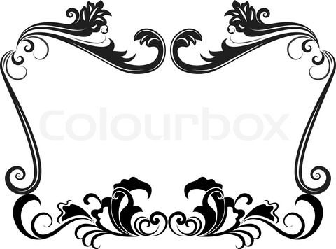 Free black Clip Art Borders and Frames weddings | Stock vector of u0026#39;Black and white