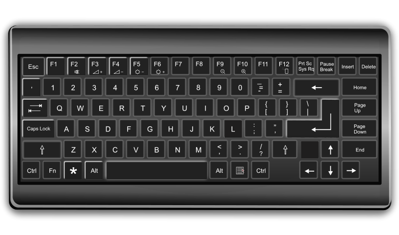 Free Black Keyboard Clip Art  - Clipart Keyboard