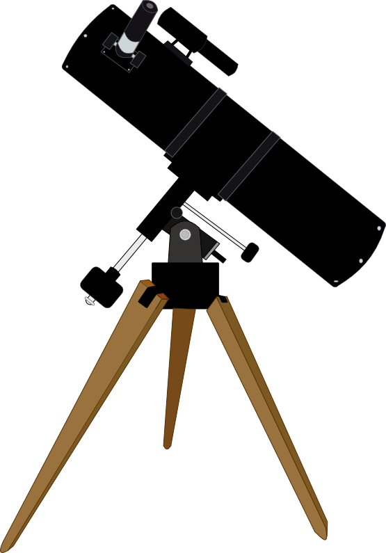 Free Black Telescope Clip Art