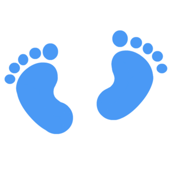 Pink Baby Footprints Clipart;