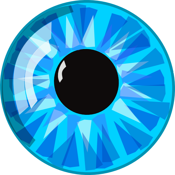 Free Blue Eyeball Clip Art - Eyeball Pictures Clip Art