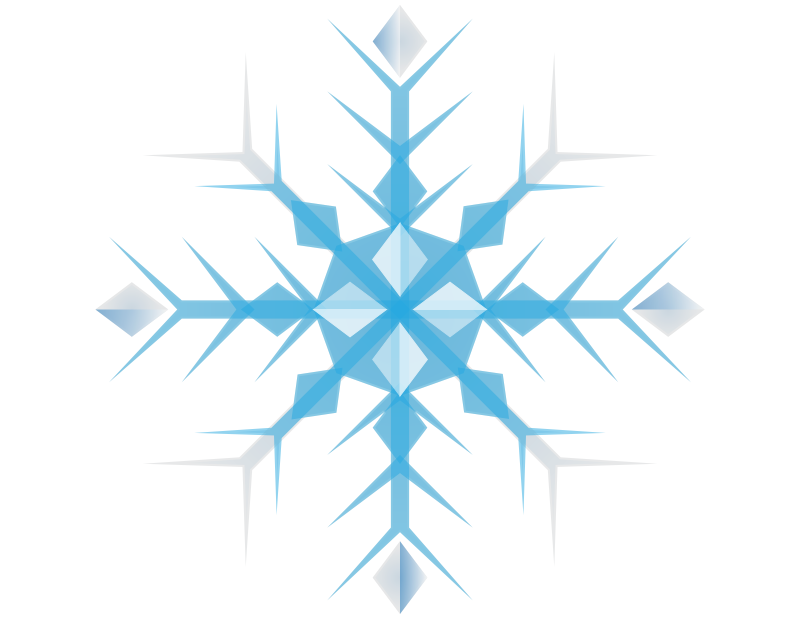Free Blue Snowflake Clip Art  - Snow Flake Clip Art